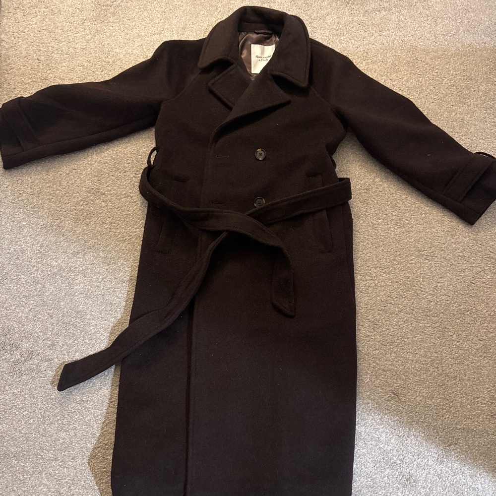Abercrombie wool coat brown